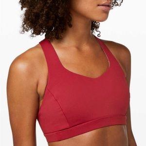 Lululemon Free to Be Serene Bra - Scarlet Color Size 8